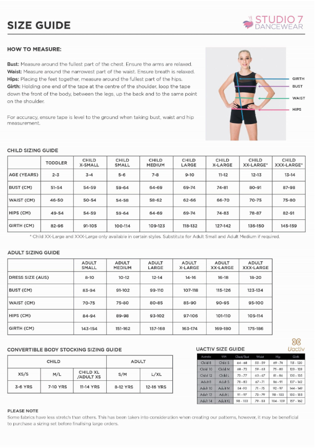 Elita Size Guide – Butter Studio